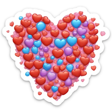 Heart that bubbles and the bubbles are mini hearts sticker