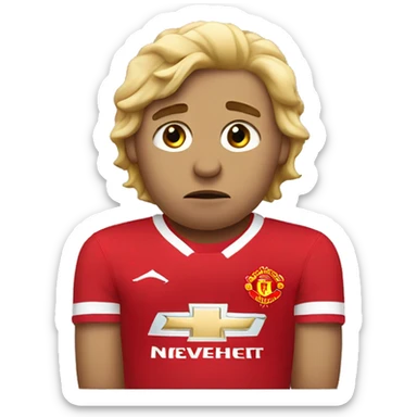 Manchester United logo being sad sticker