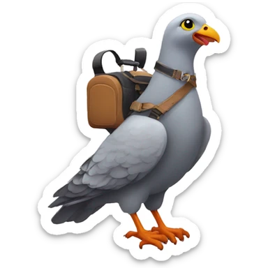 make a cat ride a pigeon sticker