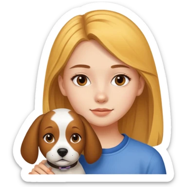 Một cái tầm 15 tuổi xinh đẹp như thiên thần và người yêu chó sticker