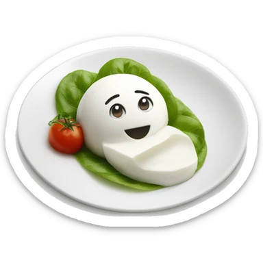 Mozzarella Buratta  on a plate  sticker