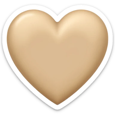 Beige heart sticker