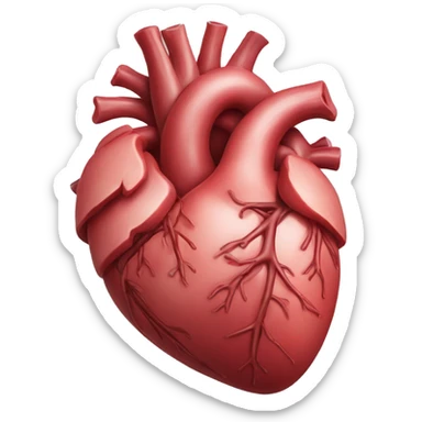 really detailed human heart sticker