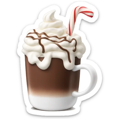 hot chocolate with whipcream sticker