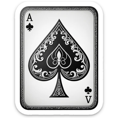 Ace of Spades for stage magic sticker