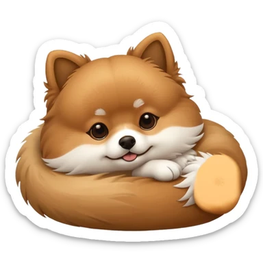 pomeranian-sleeping sticker