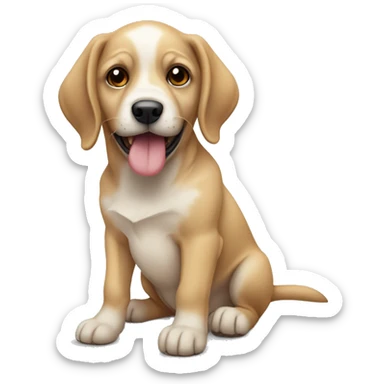 cachorro com fones de ouvido  sticker