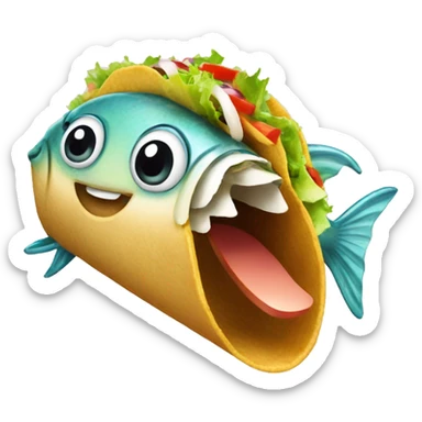 happy fish taco sticker