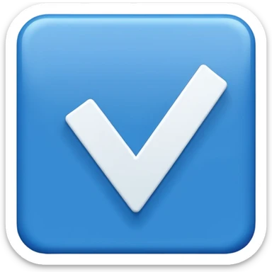 I want a blue background and a white checkmark inside it emoji which I will call the "Fake Roblox Verified Badge Emoji" and the blue background should be square and it should be the "🟦" emoji being the background sticker