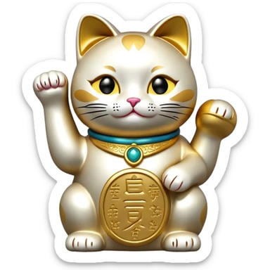lucky cat maneki-neko sticker