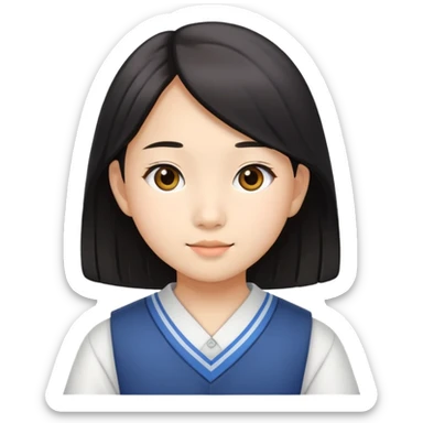 Asian Student female 11 years old sticker