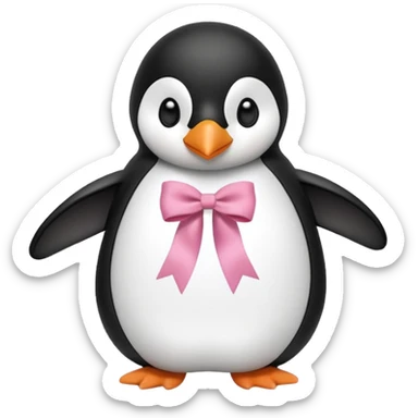 pingu holding Chanel ribbion sticker