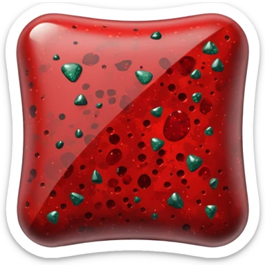  Tumbled glossy shiny Bloodstone sticker