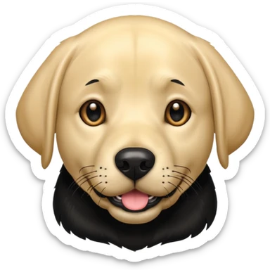 Labrador  negro sticker