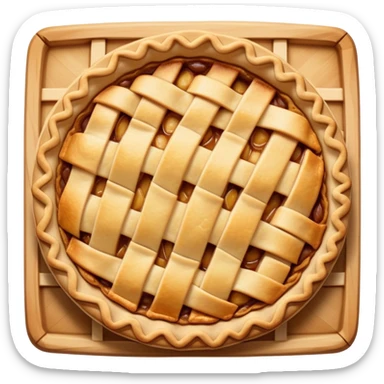 apple pie with lattice crust sticker