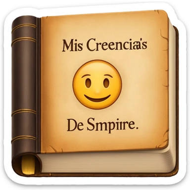 a book with the name "mis creencias de siempre" sticker
