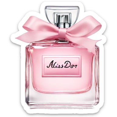 Light pink Miss Dior perfume with bow sticker