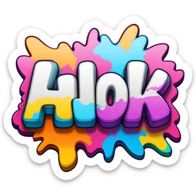 Graffiti the word huh sticker