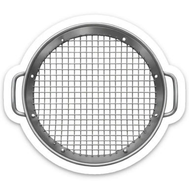 Sieve made from steel wire mesh sticker