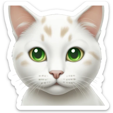 White-ginger cat with green eyes  sticker