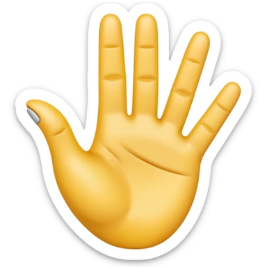 A 3D emoji in iOS emoji aesthetic style of a hand making a trigger-like gesture, with the index finger extended forward and the thumb raised upward, other fingers folded, clean white background, glossy and smooth Apple-style design

 sticker
