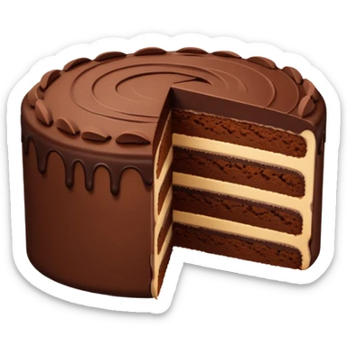 SLICED BROWN CAKE sticker