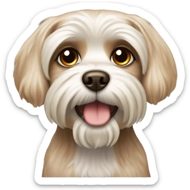 Brown maltese dog sticker