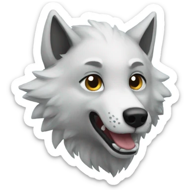 sky wolf sticker