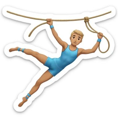 Acrobat – Slim performer mid-flip or balancing on rope sticker