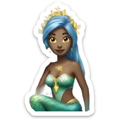 Mystical mermaid fairy princess  sticker