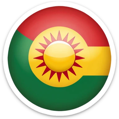 Kurdish flag sticker