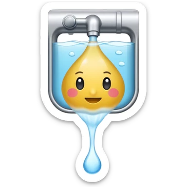 helle leicht gelbliche flüssigkeit fliesst in ein urinalkondom sticker