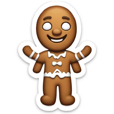 gingerbread cookies in the form of a man from the cartoon Shrek sticker
