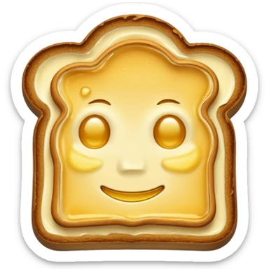 Toast with butter sticker