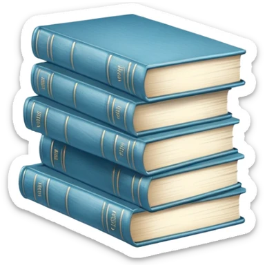 Light blue books sticker