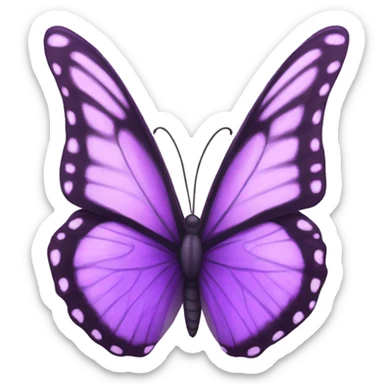 purple butterfly  sticker