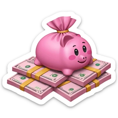 Pink money sticker