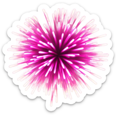 Pink fireworks  sticker
