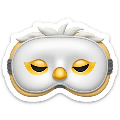 winter sleep mask sticker