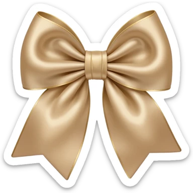 Beige bow sticker