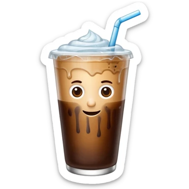 Cafe con hielo en una taza que diga ami sticker