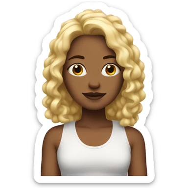 Blonde chill vibe sticker