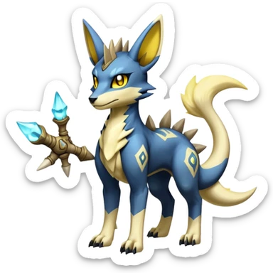 Manectric-Lucio-Cubone-Umbreon-Marowak-Draco-Fakémon-hybrid-creature (full body), 4 legs sticker