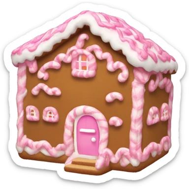 Pink coquette ginger bread house sticker