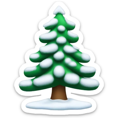 Christmas tree with snow sticker