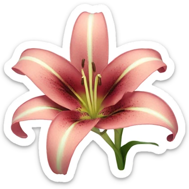 Lily flower sticker