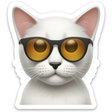 Cat with sunglasses sticker