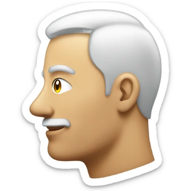 Man side profile looking sideways sticker