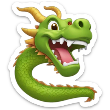 Chinese dragon laugh carton sticker