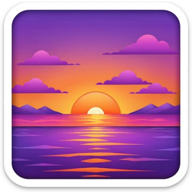sunset sticker